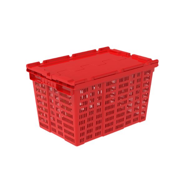 Sóng nhựa hở có nắp (thùng nhựa rỗng có nắp)