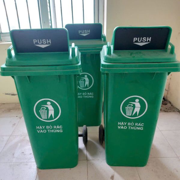 Thùng rác nhựa 240L nắp mở