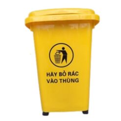 Thùng rác nhựa 60 lít màu vàng