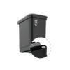 Thùng rác matsu slim 10l đen nút chống trượt