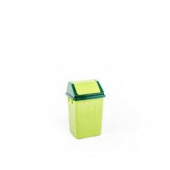Thùng rác nắp lật nhỏ xanh lá