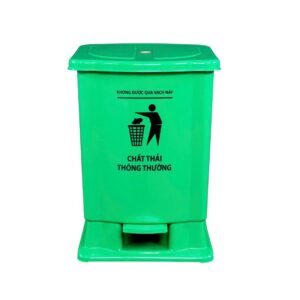 Thùng rác đạp lớn xanh lá
