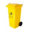 Thùng rác nhựa 120 lít màu vàng