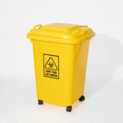Thùng rác nhựa 60 lít màu vàng