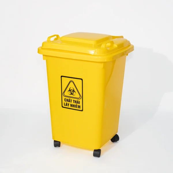 Thùng rác nhựa 60 lít màu vàng