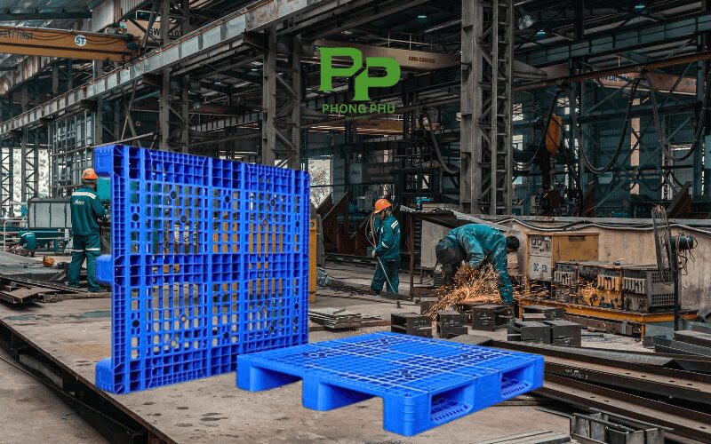 Pallet nhựa 1234 phù hợp nhiều loại xe nâng