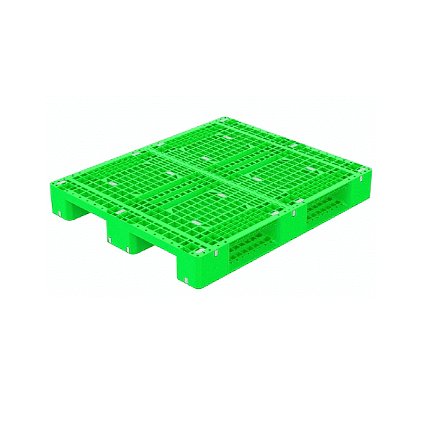 pallet nhựa s4-1576 không lõi thép tải trọng cao, bền chắc màu lá