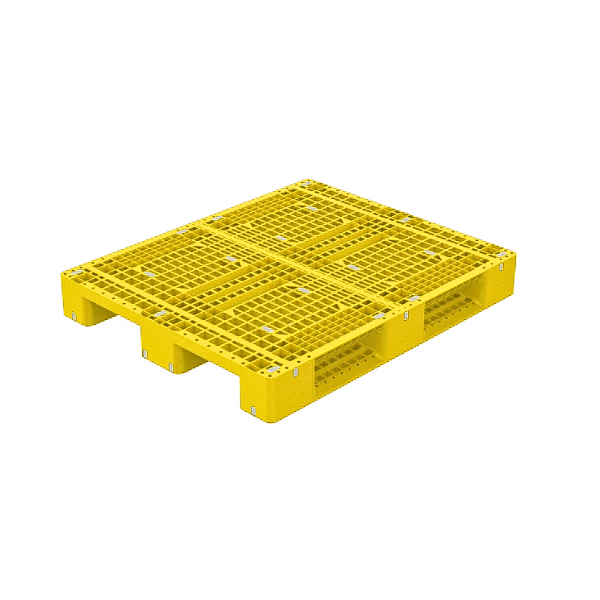pallet nhựa s4-1576 không lõi thép tải trọng cao, bền chắc màu vàng