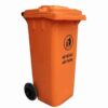 Thùng rác nhựa 120 lít màu cam