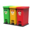 Bộ thùng rác nhựa phân loại 3 ngăn