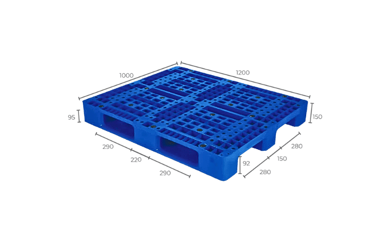Kích thước Pallet nhựa liên khối pl10-lk